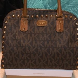 Two tone brown Michael Kors purse